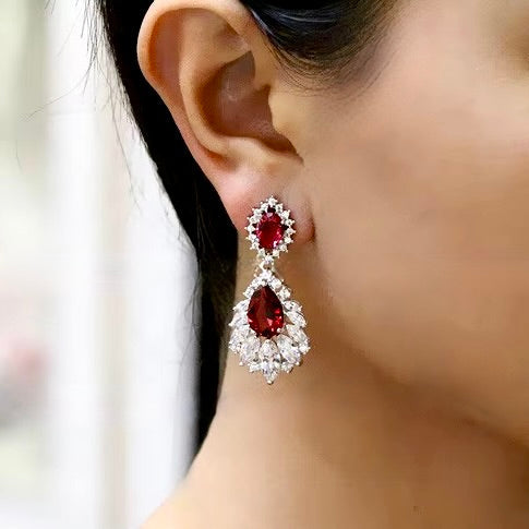 Adrienne - Cubic Zirconia Bridal Earrings - More Colors