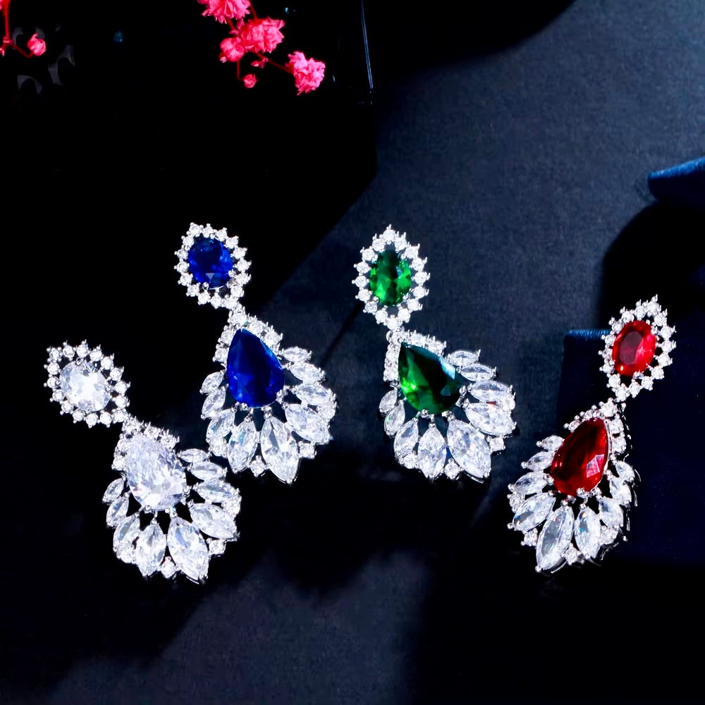 Adrienne - Cubic Zirconia Bridal Earrings - More Colors