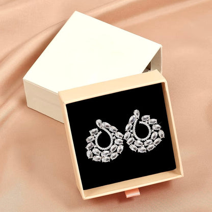 Kerrie - Silver Cubic Zirconia Bridal Earrings