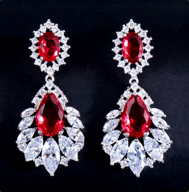 Adrienne - Cubic Zirconia Bridal Earrings - More Colors