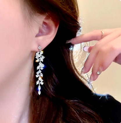 Ameerah - Cubic Zirconia Bridal Earrings - Available in Silver, Rose Gold and Yellow Gold