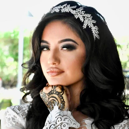 "Oaklynn" - CZ Bridal Headdress / Headband - Available in Silver, Rose Gold and Yellow Gold