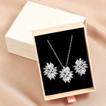 Joanne - Cubic Zirconia Bridal Jewelry Set - Available in Silver and Rose Gold