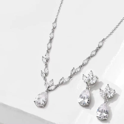 Cody - Cubic Zirconia Bridal Jewelry Set - Available in Silver, Rose Gold and Yellow Gold
