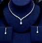 Eliza - Silver Cubic Zirconia Bridal Jewelry Set
