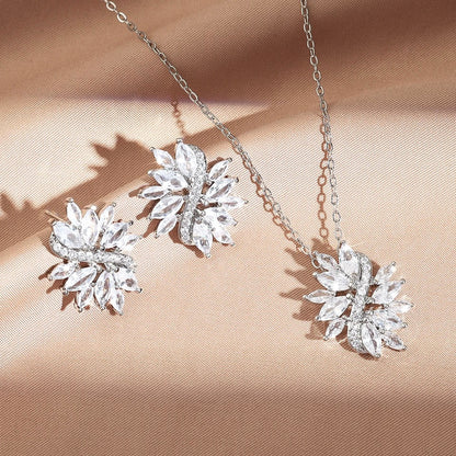 Joanne - Cubic Zirconia Bridal Jewelry Set - Available in Silver and Rose Gold