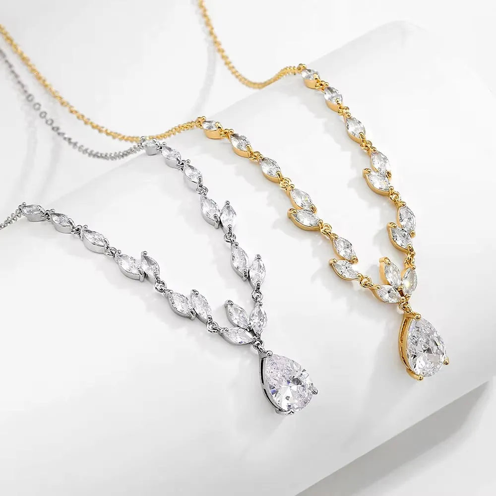 Cody - Cubic Zirconia Bridal Jewelry Set - Available in Silver, Rose Gold and Yellow Gold