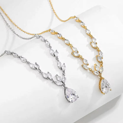 Cody - Cubic Zirconia Bridal Jewelry Set - Available in Silver, Rose Gold and Yellow Gold
