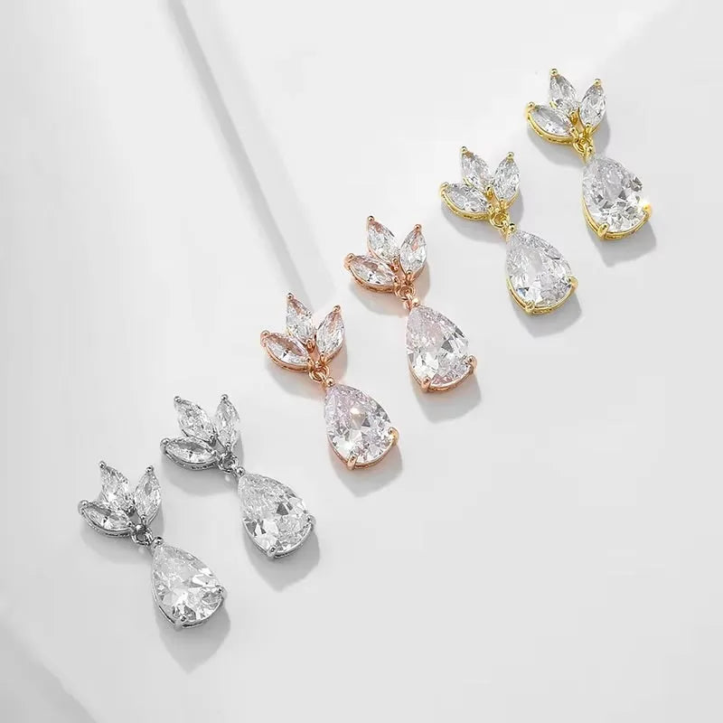 Cody - Cubic Zirconia Bridal Jewelry Set - Available in Silver, Rose Gold and Yellow Gold