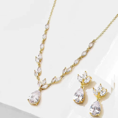 Cody - Cubic Zirconia Bridal Jewelry Set - Available in Silver, Rose Gold and Yellow Gold