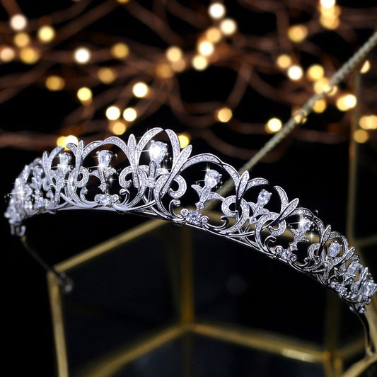 Lynnea - Silver Cubic Zirconia Bridal Tiara