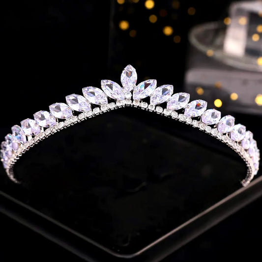 Mona - Delicate Wedding Cubic Zirconia Tiara