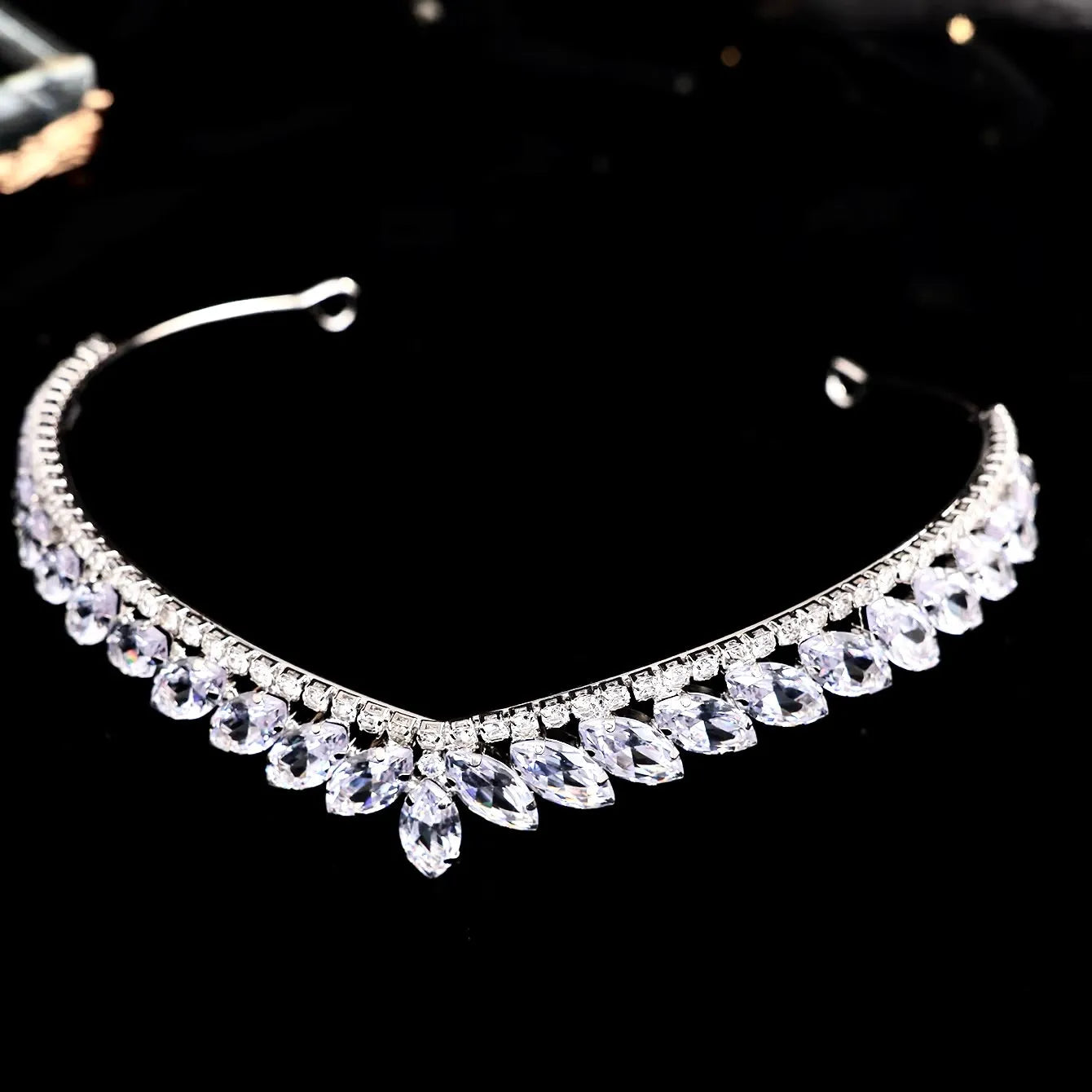 Mona - Delicate Wedding Cubic Zirconia Tiara