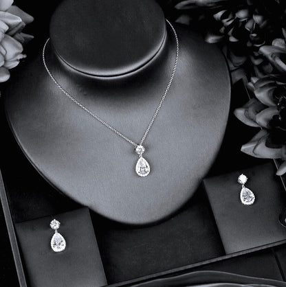 Juliana - Cubic Zirconia Bridal Jewelry Set - Available in Silver, Rose Gold and Yellow Gold