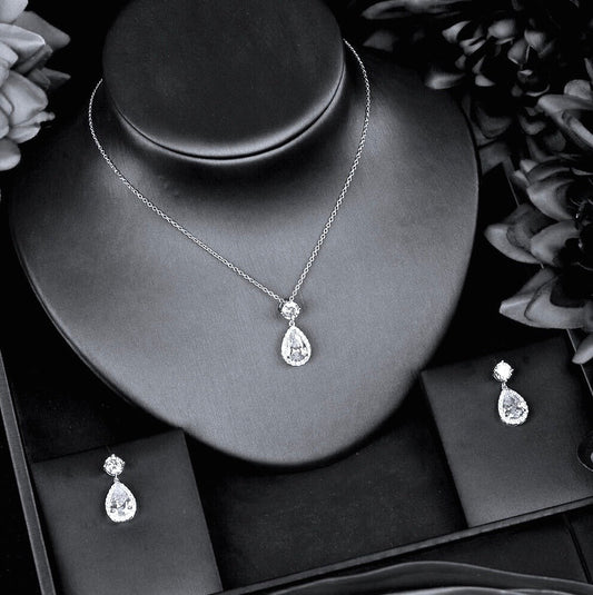 Juliana - Cubic Zirconia Bridal Jewelry Set - Available in Silver, Rose Gold and Yellow Gold