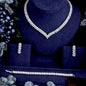 Catarina - Silver Cubic Zirconia Bridal Three-Piece Jewelry Set