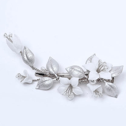 "Edda" - Ceramic Flowers Bridal Hair Clip