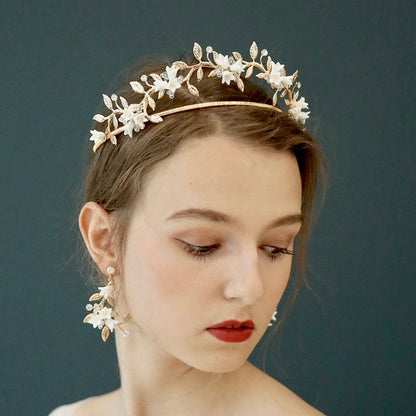 "Calais" - Gold Bridal Double Tiara