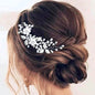 "Elsie" - Ceramic Flowers Bridal Short Hair Vine