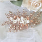 Kenlyn - Ceramic Flower Bridal Hair Comb - Available in Silver, Rose Gold and Yellow Gold