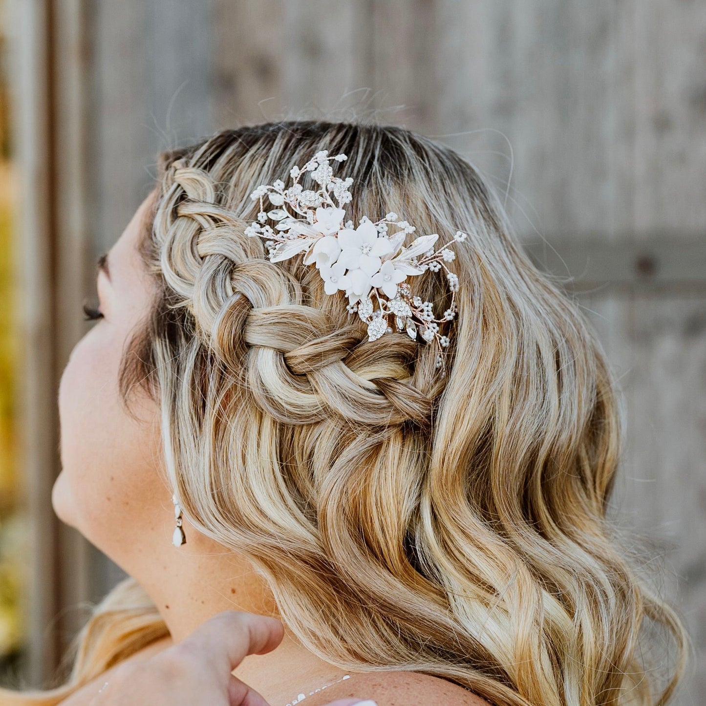 Dawn - Pearl and Crystal Bridal Hair Comb - Available in Silver, Rose Gold and Yellow Gold
