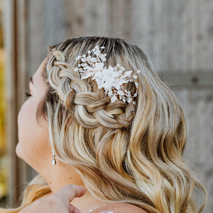 Dawn - Pearl and Crystal Bridal Hair Comb - Available in Silver, Rose Gold and Yellow Gold