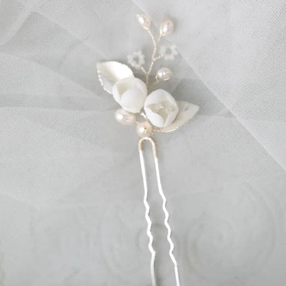 Pixie -  Pearl Bridal Hair Pin Set of Three - Available in Silver and Gold