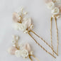 Pixie -  Pearl Bridal Hair Pin Set of Three - Available in Silver and Gold