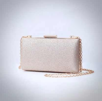 Rowan - Champagne Rose Gold Bridal Handbag Clutch