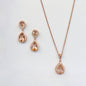 Rowena - Champagne CZ Bridal Jewelry Set - Available in Silver, Rose Gold and Yellow Gold