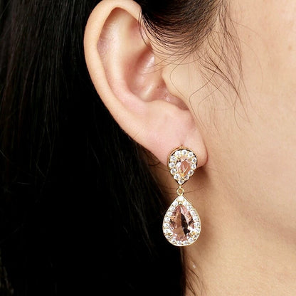 Rowena - Champagne CZ Bridal Jewelry Set - Available in Silver, Rose Gold and Yellow Gold