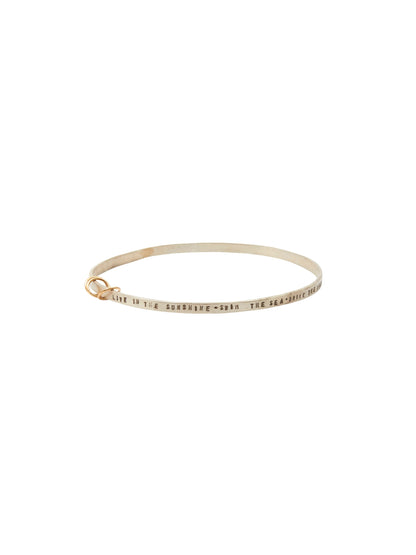 Chocolate & Steel Three Ring Bangles Ralph Waldo Emerson Quote