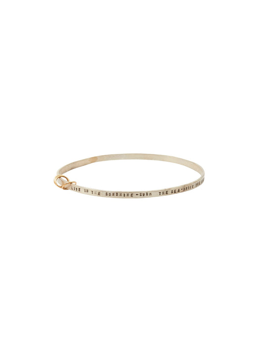 Chocolate & Steel Three Ring Bangles Ralph Waldo Emerson Quote