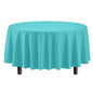 Premium Round Aqua Blue Plastic Table Cover