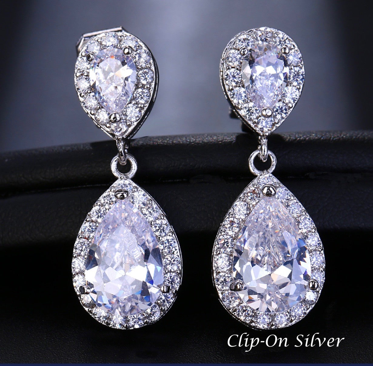 Eniko - Cubic Zirconia Bridal Earrings - Available in Silver, Rose Gold and Yellow Gold