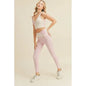 Color Block Front-Twist Top & Leggings Set in Black or Pink [Sizes S-L]