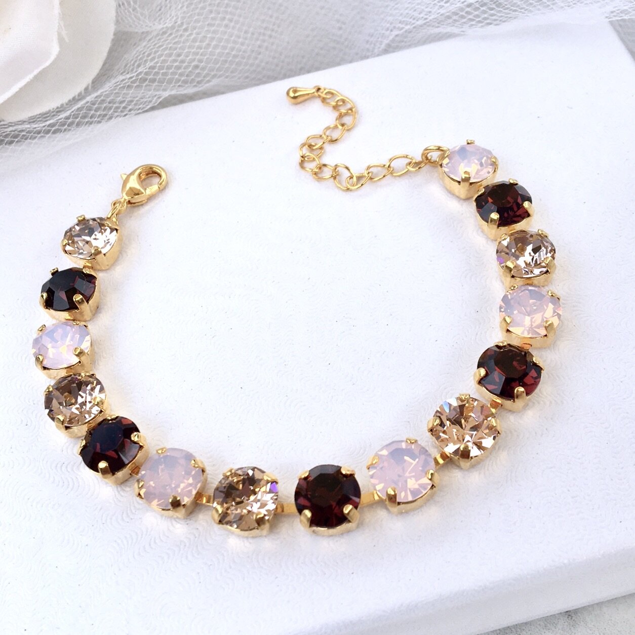 "Velma" - Swarovski Crystal Bridal Bracelet - More Colors