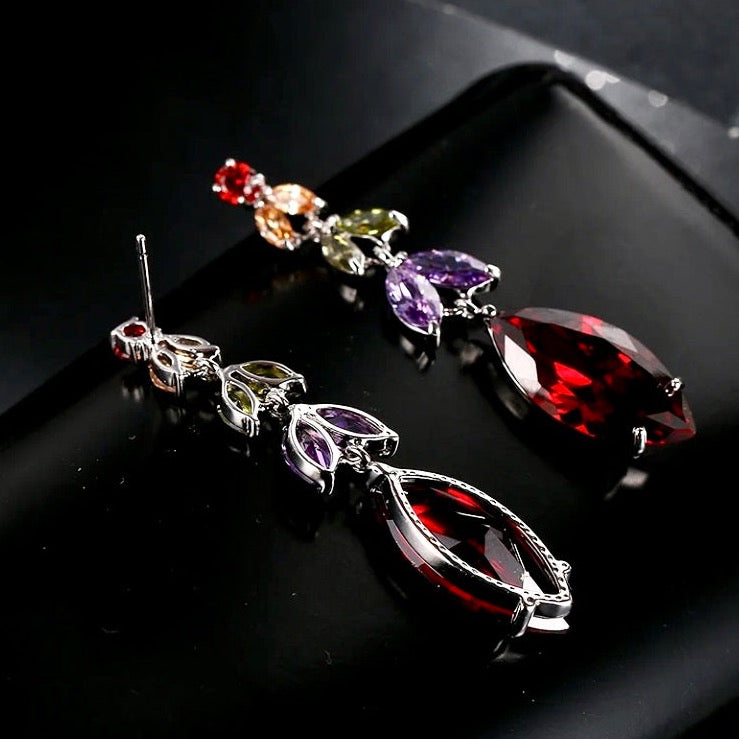 Eva - Pastel Cubic Zirconia Earrings