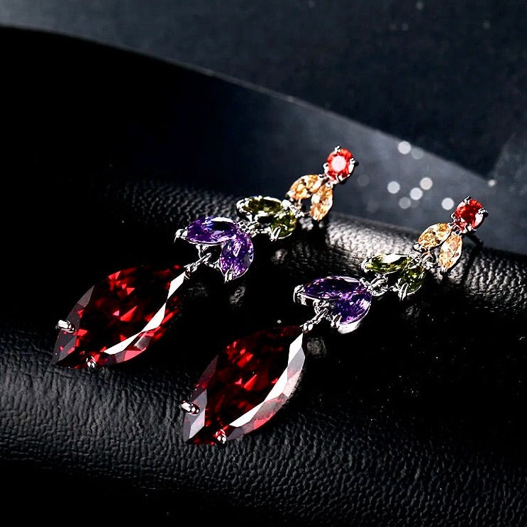 Eva - Pastel Cubic Zirconia Earrings