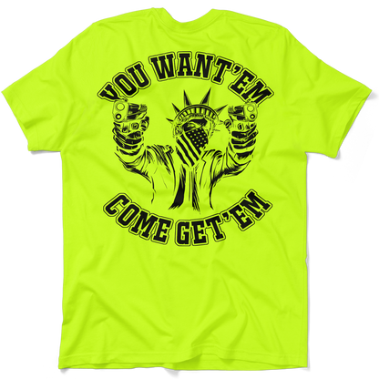 Come Get'em - Safety Yellow T-Shirt