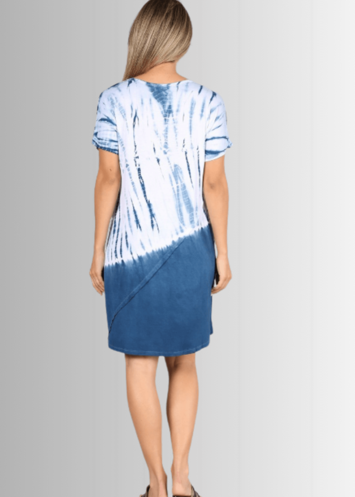 Casually Cool Tie Dye Dress in Blue
