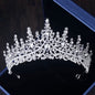 Gayle - Silver Cubic Zirconia 3-Piece Bridal Jewelry Set With Tiara