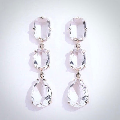 "Leanna" - Crystal Bridal Earrings - More Colors