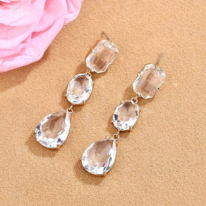 "Leanna" - Crystal Bridal Earrings - More Colors