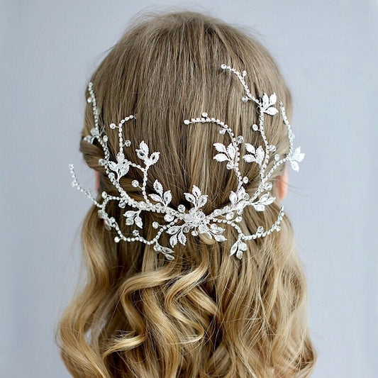 Kennedy - Silver Crystal Bridal Hair Accessory