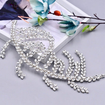 Estefania - Silver Crystal Bridal Hair Accessory