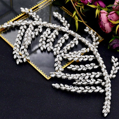 Estefania - Silver Crystal Bridal Hair Accessory