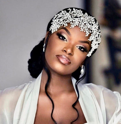Natalie - Crystal Bridal Hair Accessory - Available in Silver and Yellow Gold