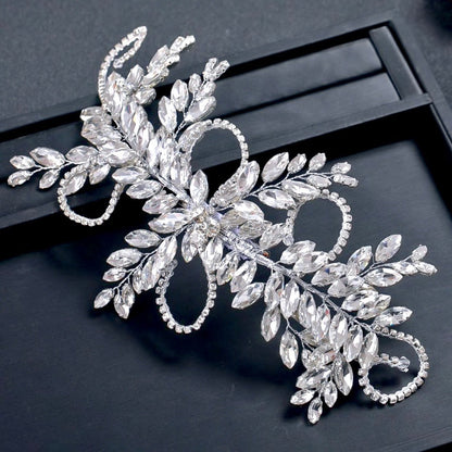 "Dacia" - 1920s Style Silver Bridal Hair Accessory