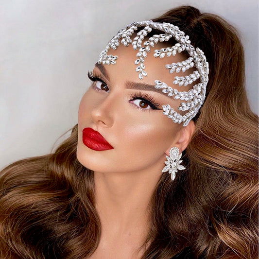 Estefania - Silver Crystal Bridal Hair Accessory